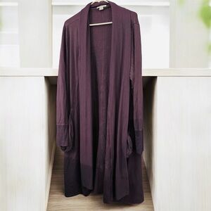 Athleta Deep Purple Drape Cardigan